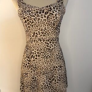 Nordstrom All in Favor Cheetah Pattern Summer Dress - Size S